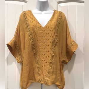 Mustard yellow boho top